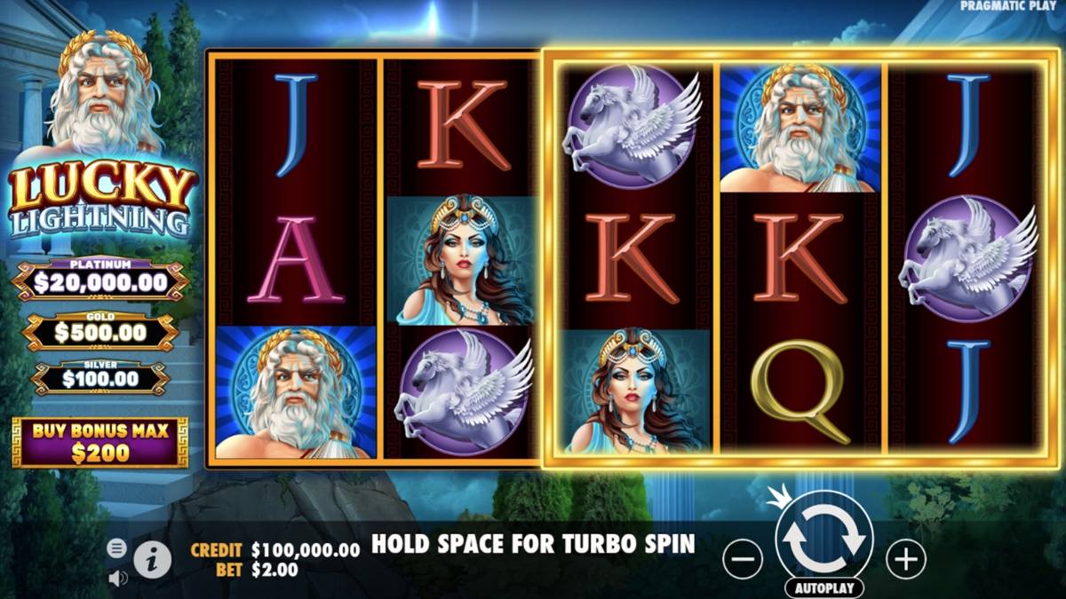 Lucky Lightning: image of main menu