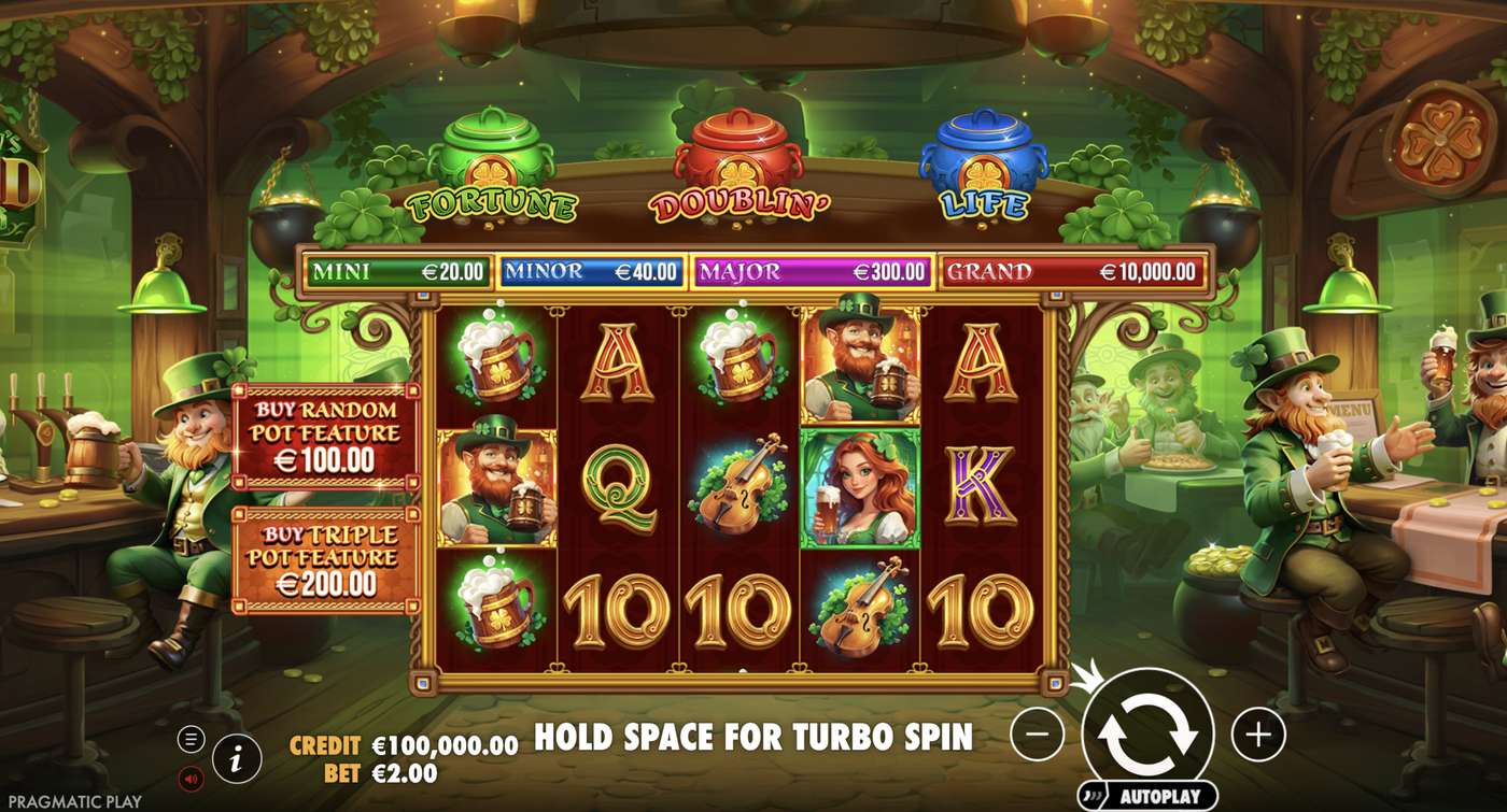 Lucky's Wild Pub: image of main menu