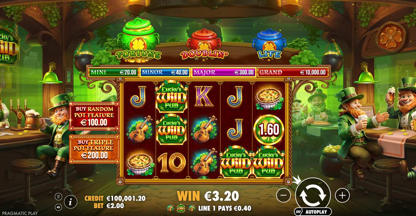 Lucky's Wild Pub: image of winning