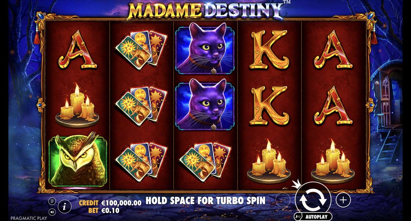 Madame Destiny: image of main menu