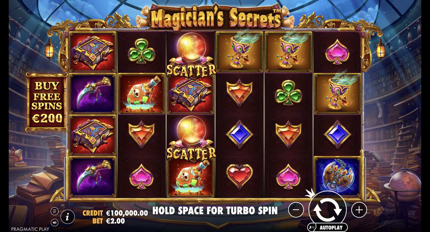 Magician's Secrets: image of main menu
