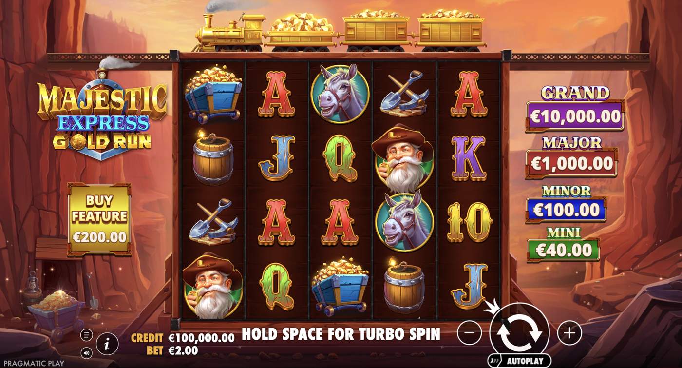 Majestic Express - Gold Run: image of main menu