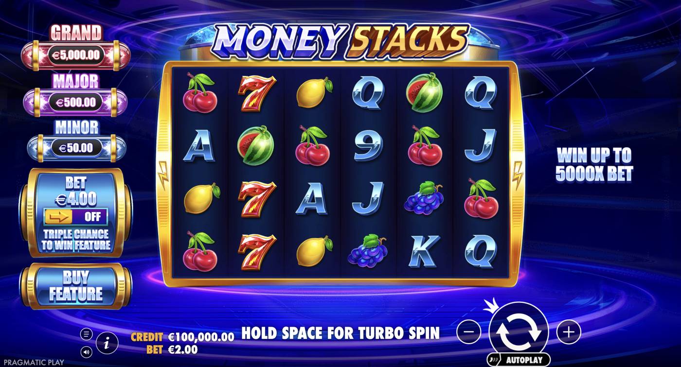 Money Stacks: image of main menu