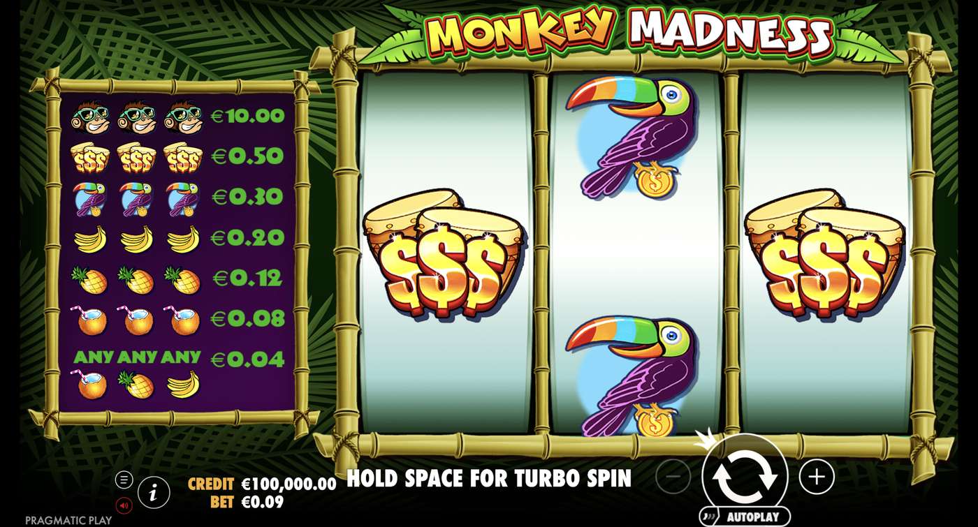 Monkey Madness: image of main menu