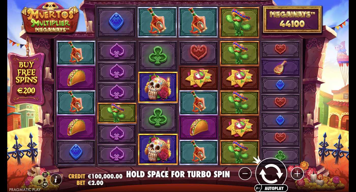 Muertos Multiplier Megaways: image of main menu