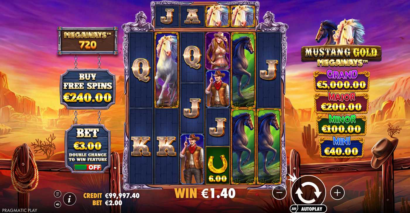 Mustang Gold Megaways: image of winning