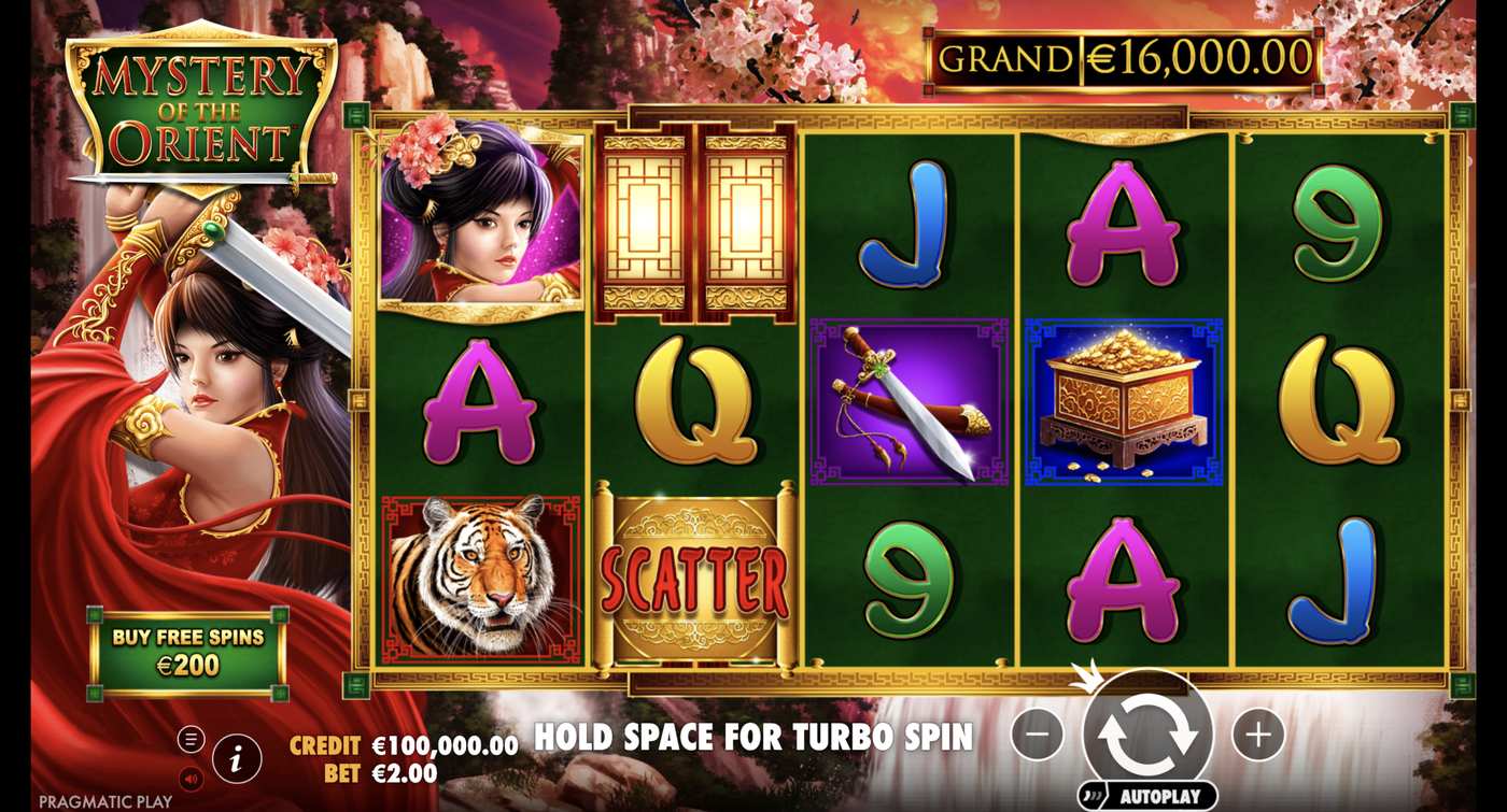 Mystery of the Orient: image of main menu