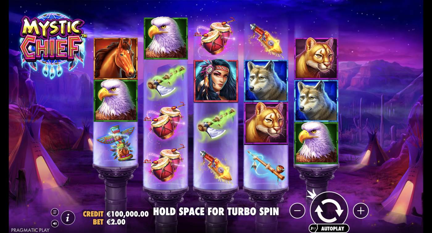 Mystic Chief: image of main menu