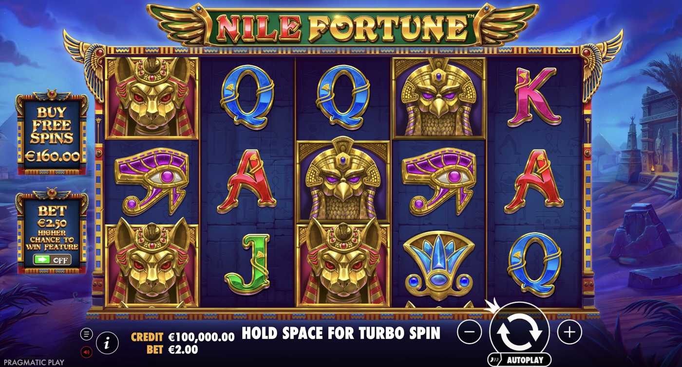 Nile Fortune: image of main menu