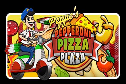 Peppe's Pepperoni Pizza Plaza Online Slot Logo