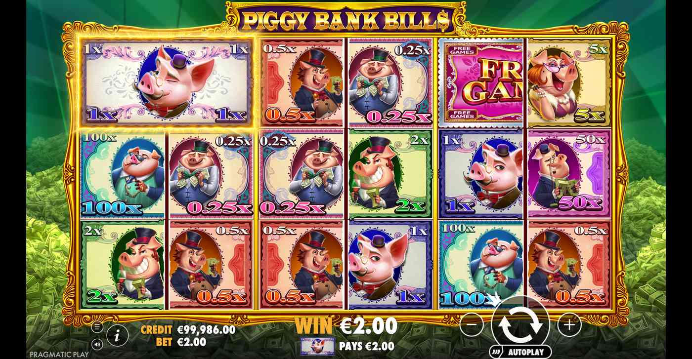 Piggy Bank Bills: image of winning