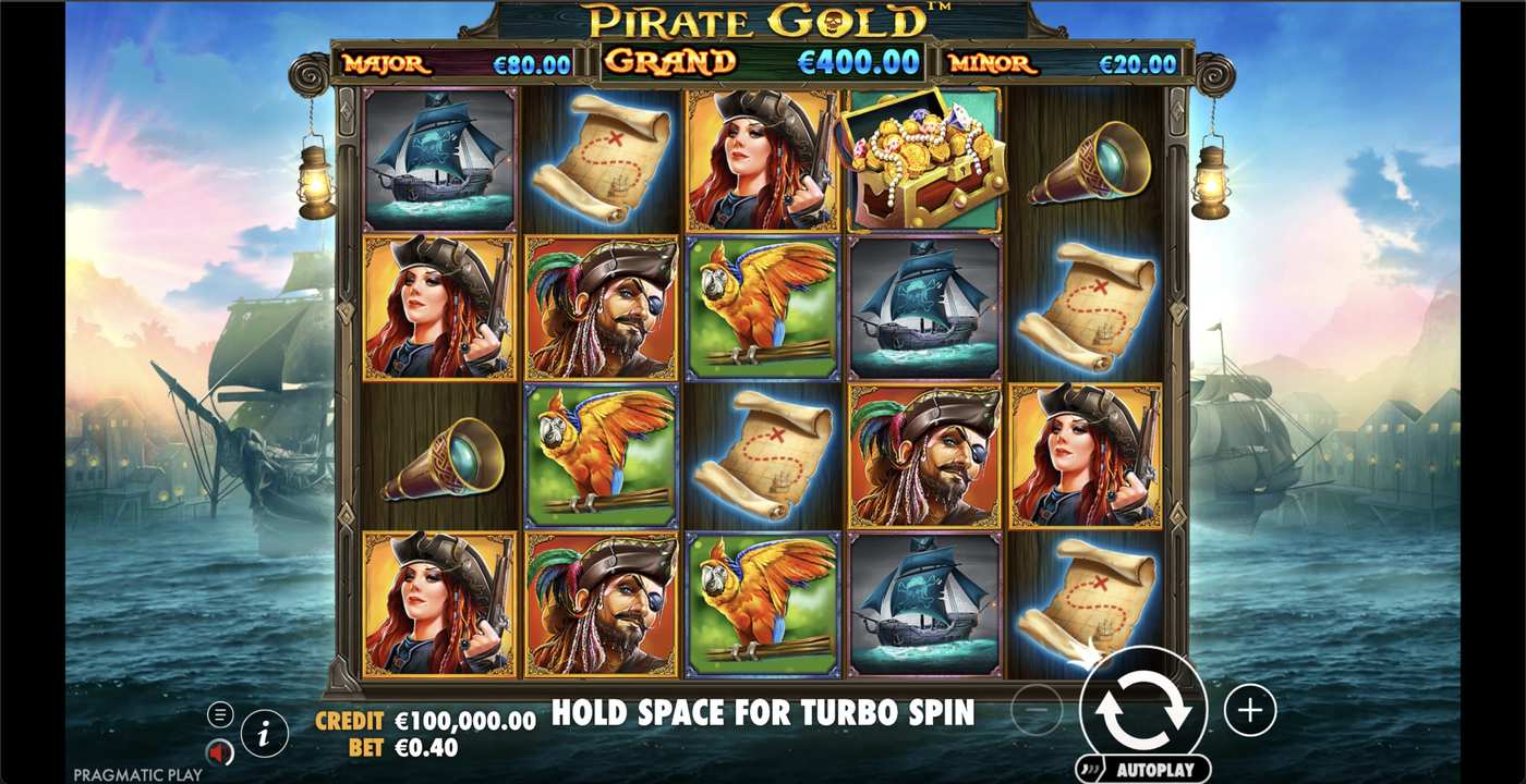Pirate Gold: image of main menu