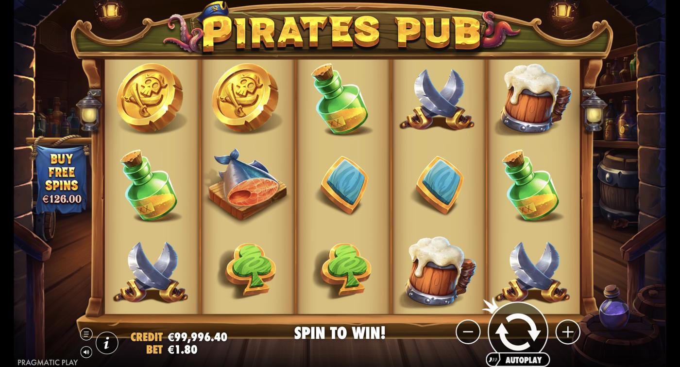 Pirates Pub: image of main menu