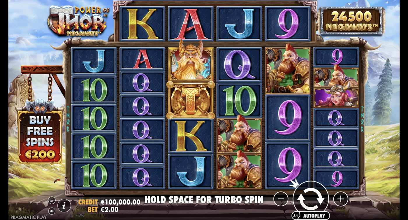 Power of Thor Megaways: image of main menu