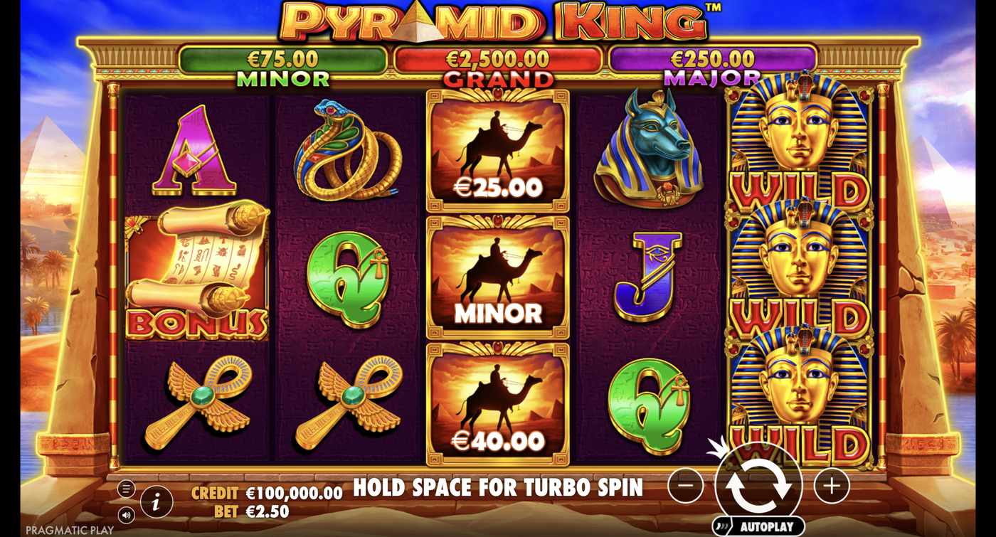 Pyramid King: image of main menu