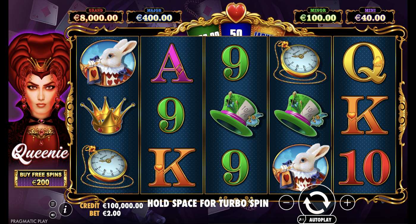 Queenie: image of main menu