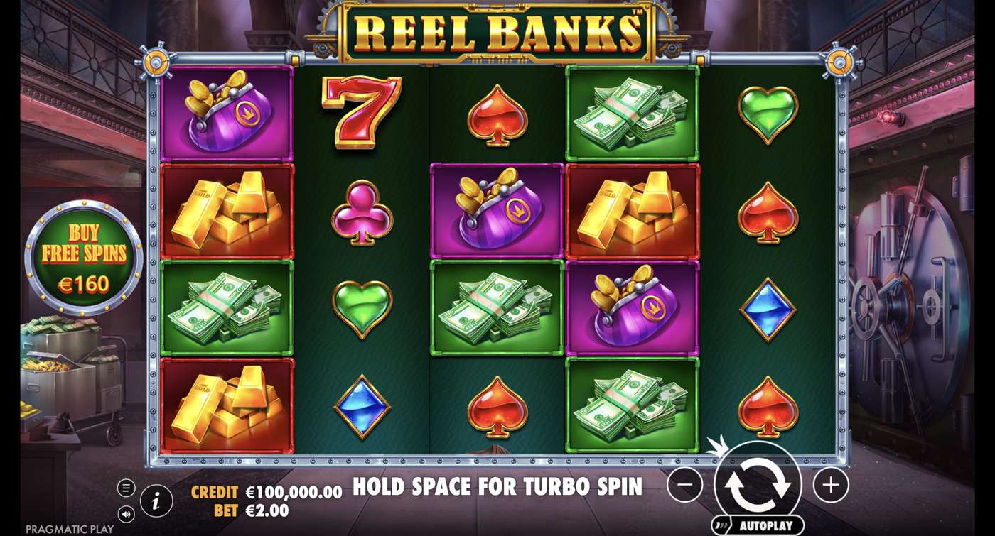 Reel Banks: image of main menu