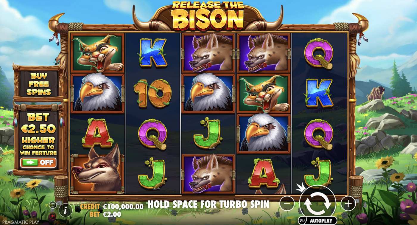 Release the Bison: image of main menu