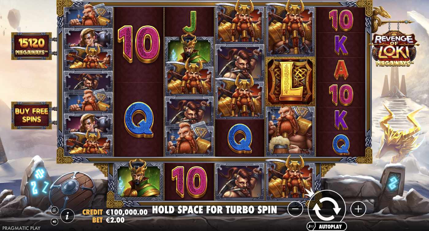 Revenge of Loki Megaways: image of main menu