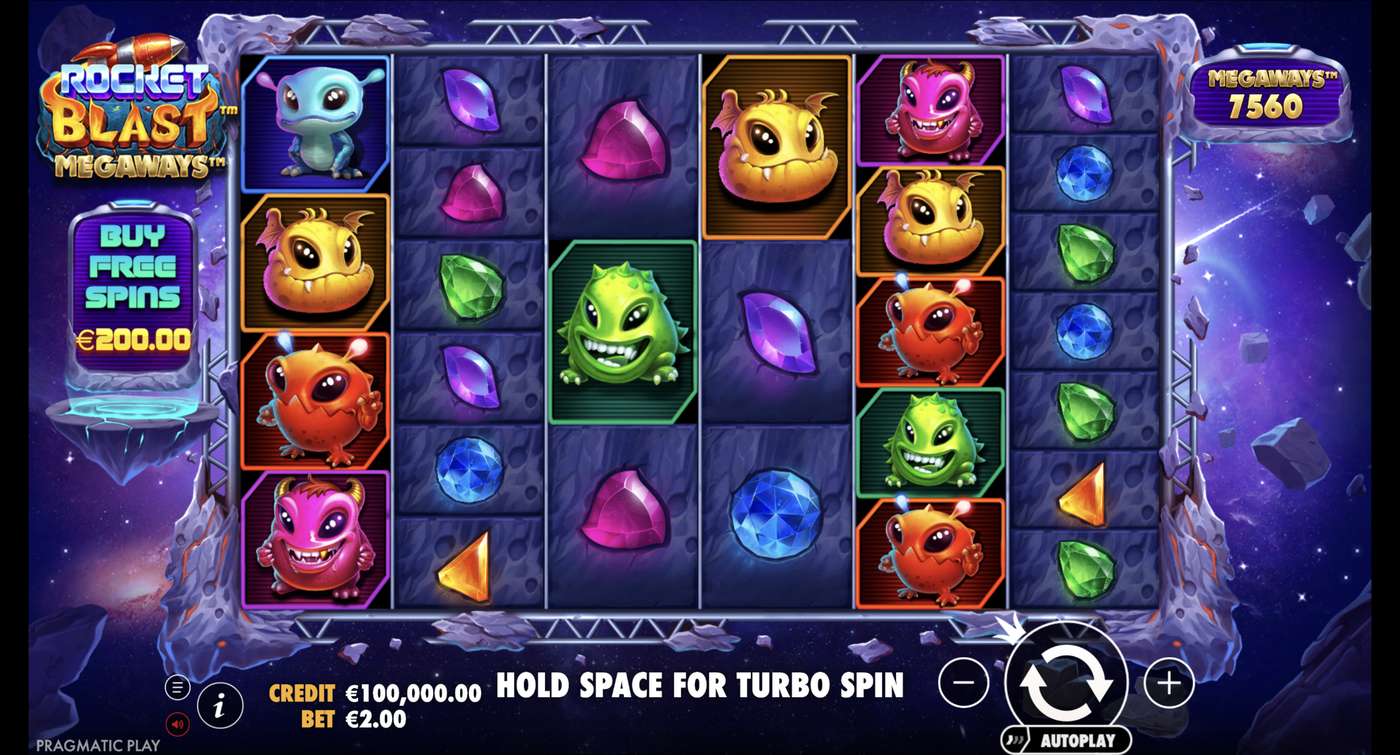 Rocket Blast Megaways: image of main menu