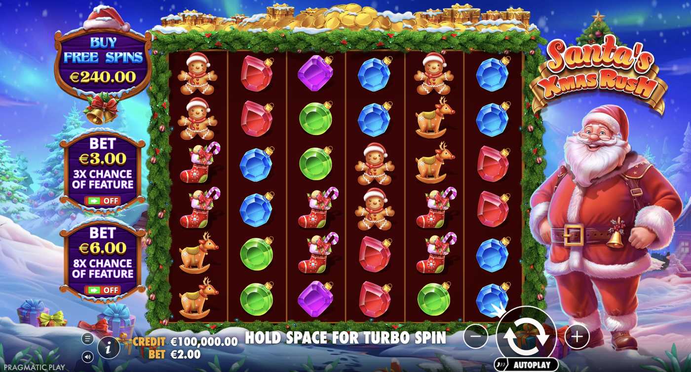 Santa's Xmas Rush: image of main menu