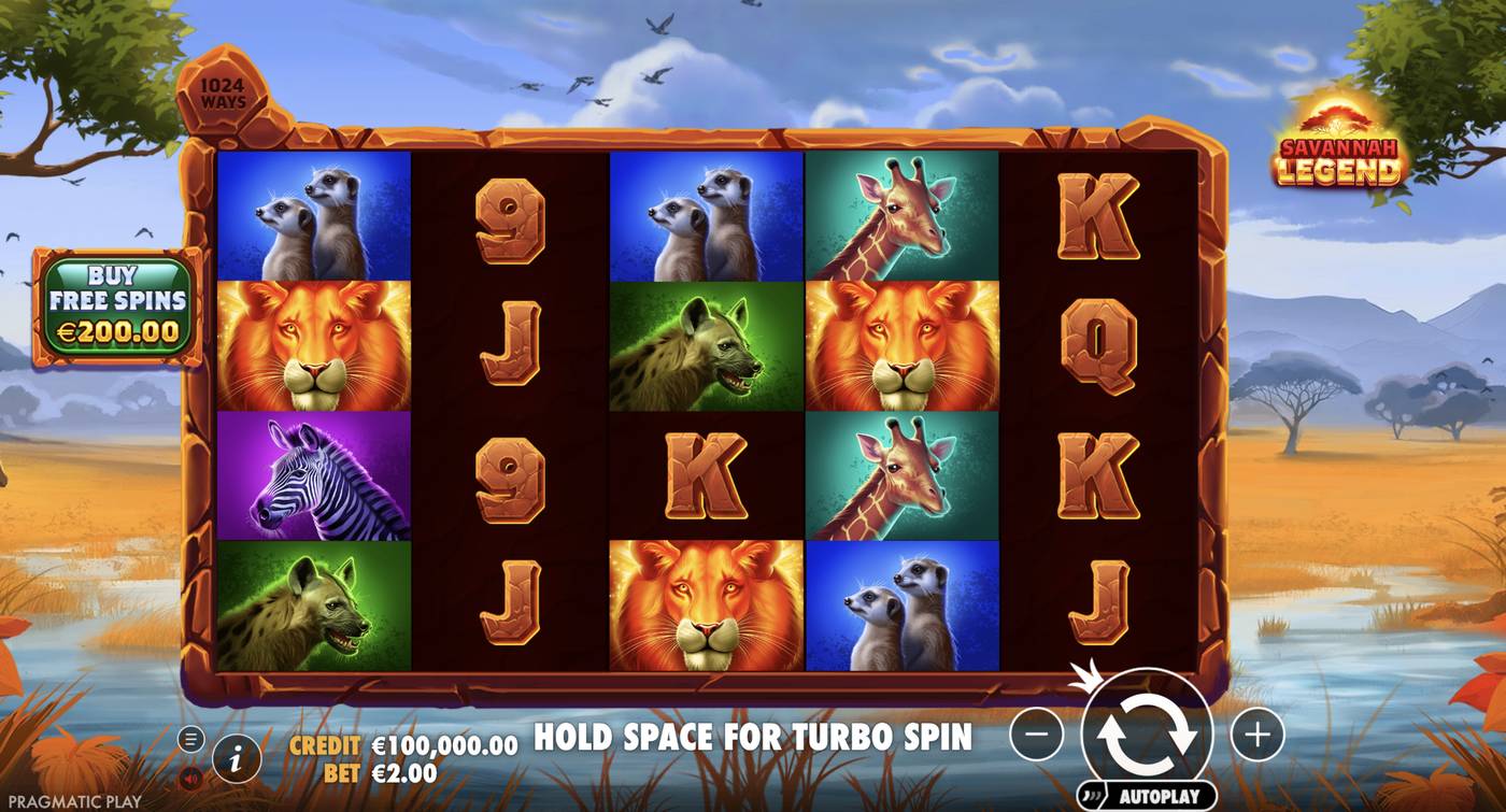 Savannah Legend: image of main menu
