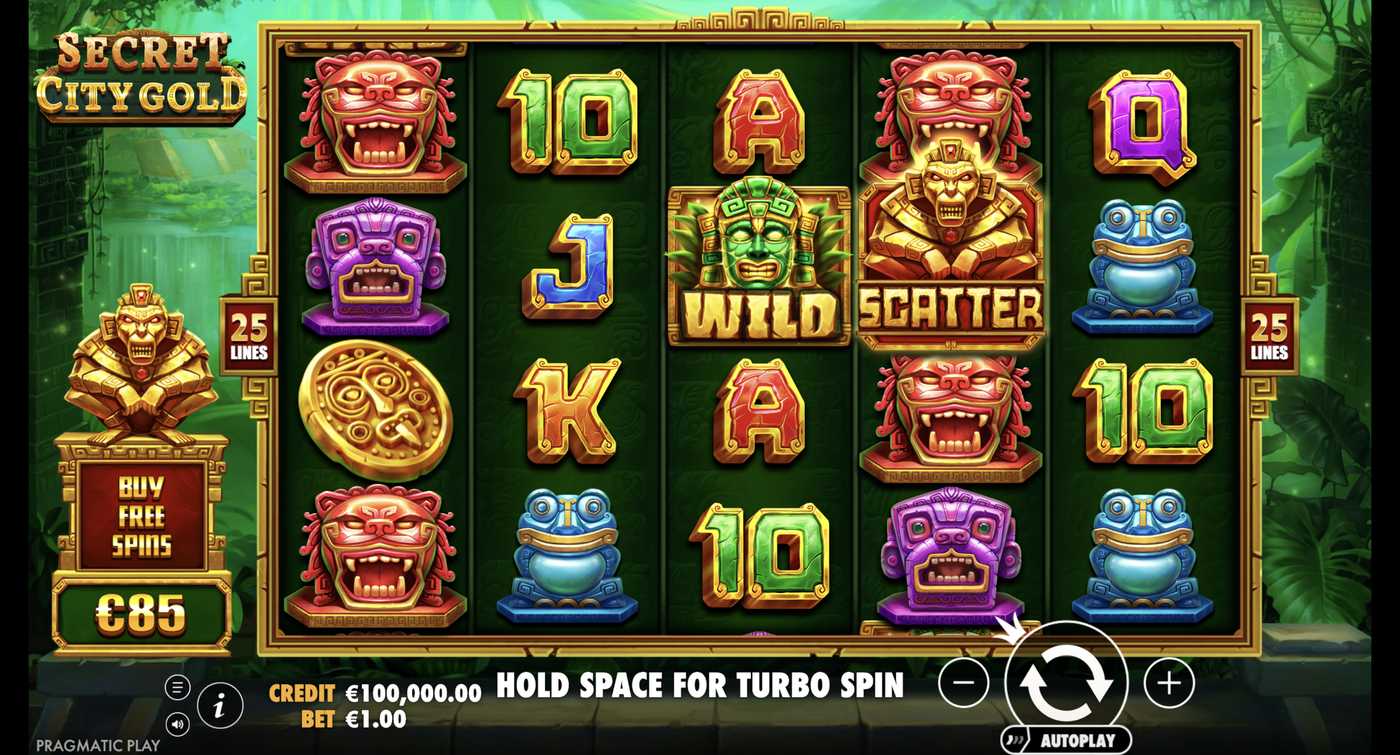 Secret City Gold: image of main menu