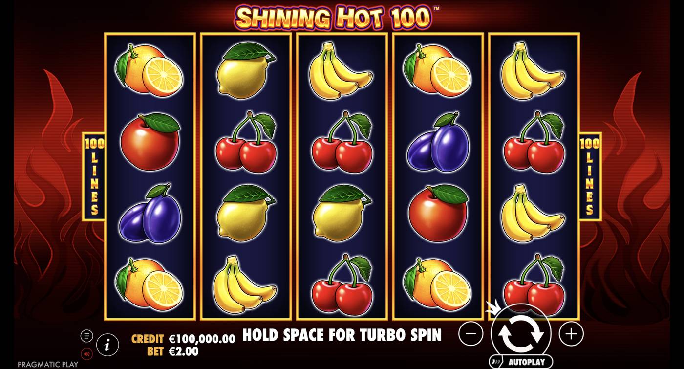 Shining Hot 100: image of main menu