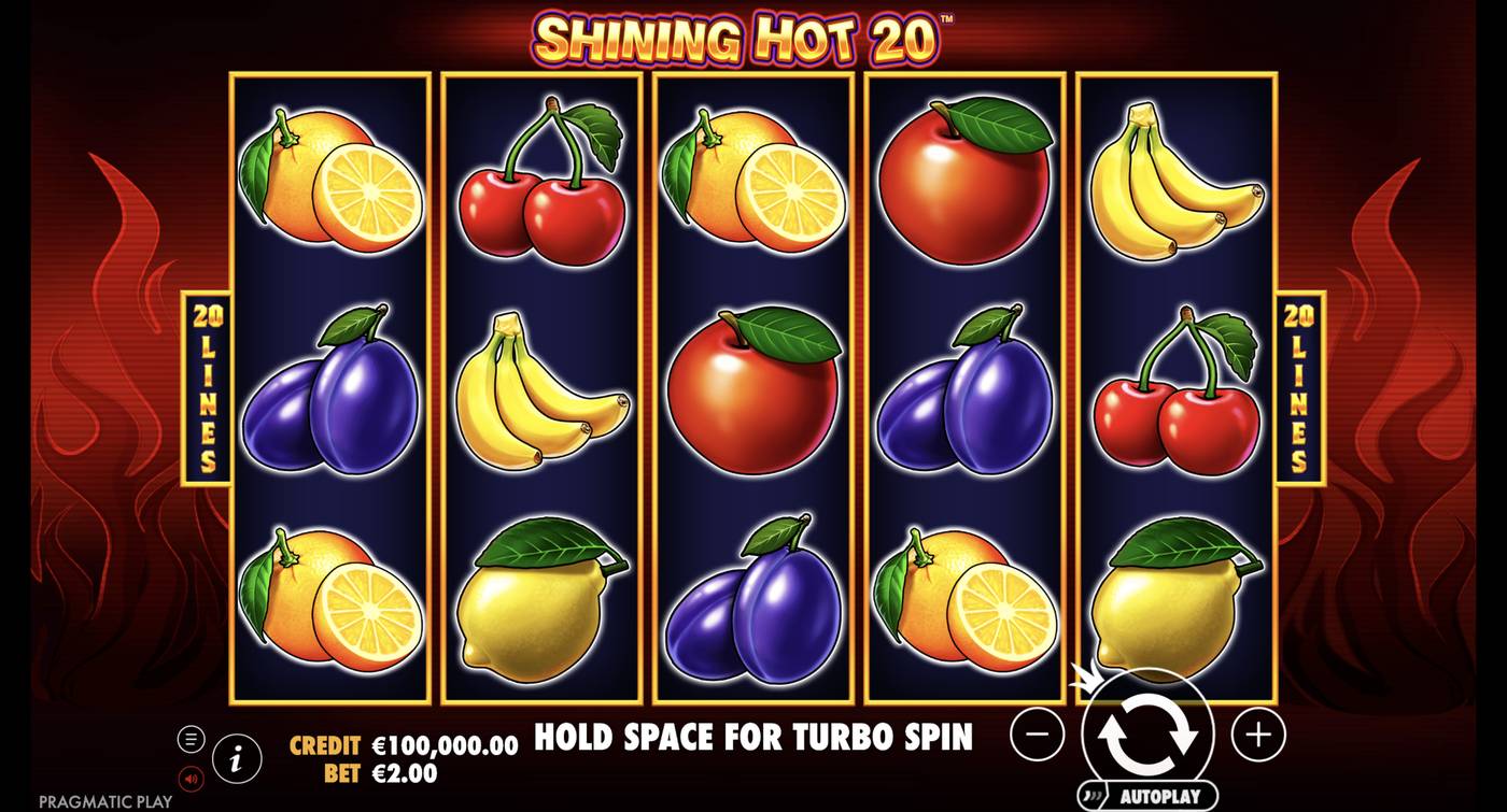 Shining Hot 20: image of main menu