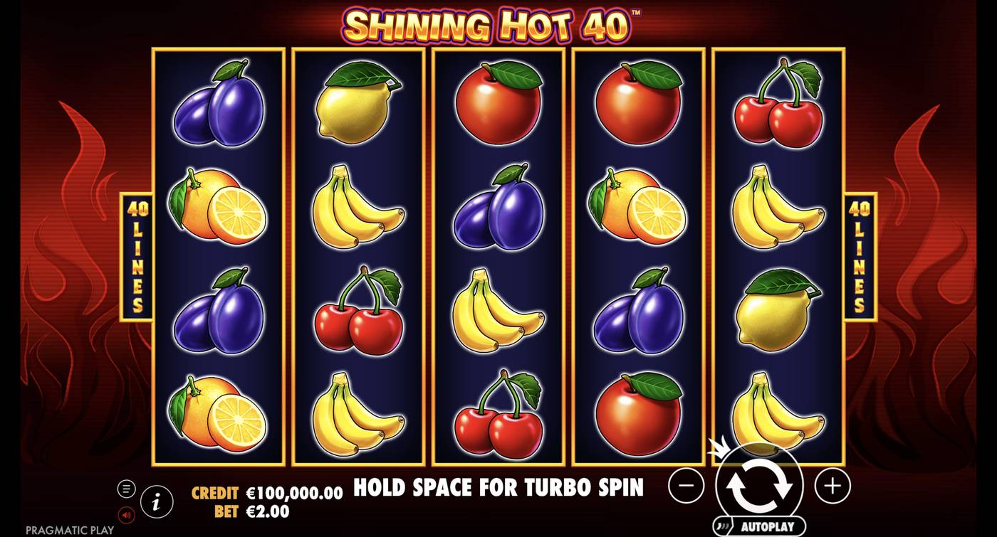 Shining Hot 40: image of main menu