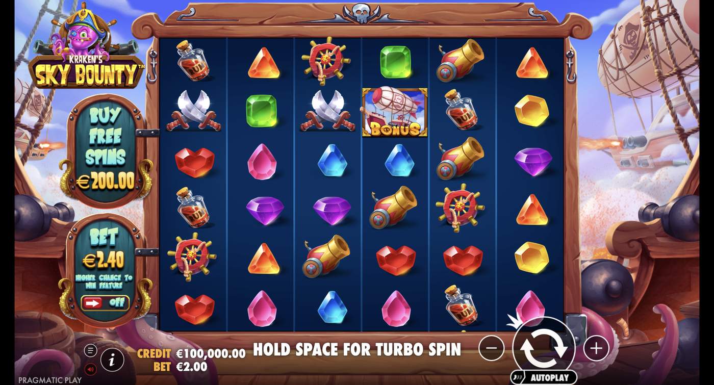 Sky Bounty: image of main menu