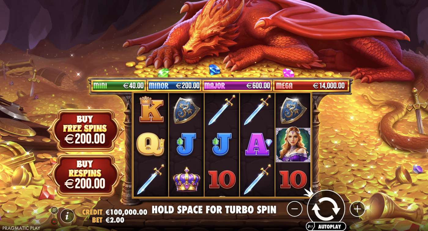 Sleeping Dragon: image of main menu