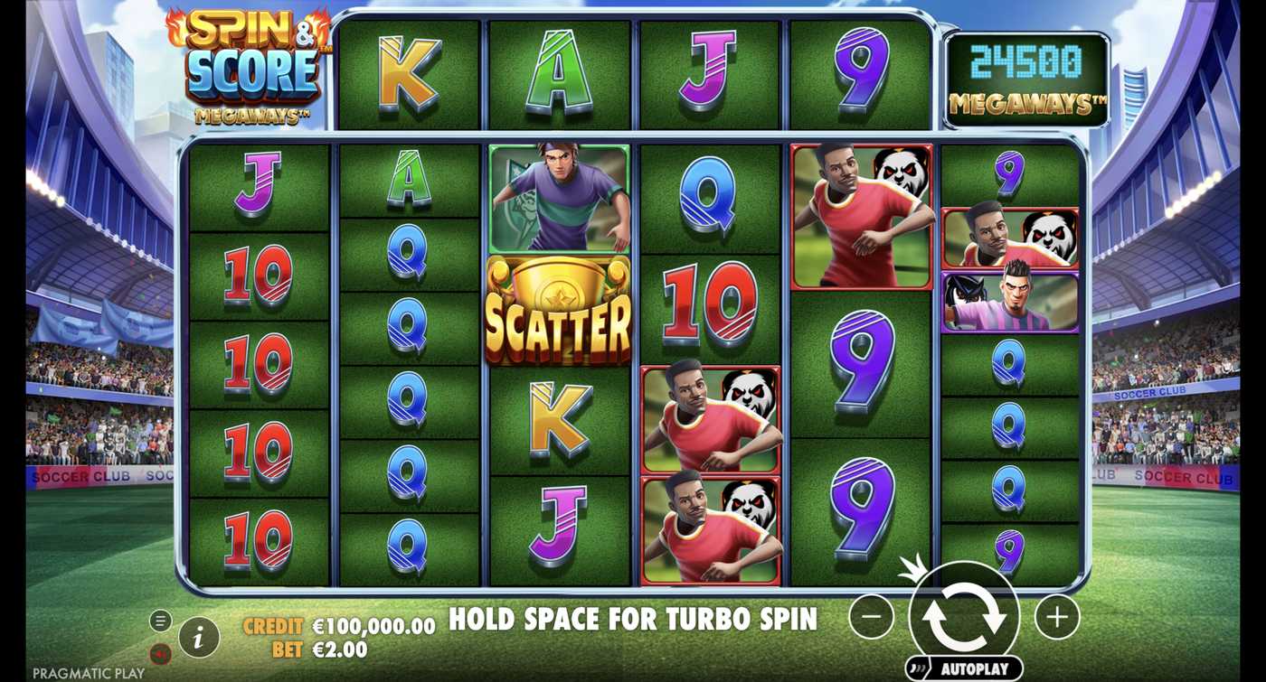 Spin & Score Megaways: image of main menu