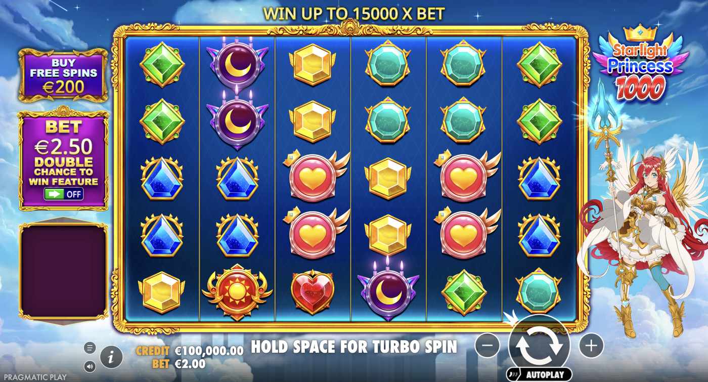 Starlight Princess 1000: image of main menu