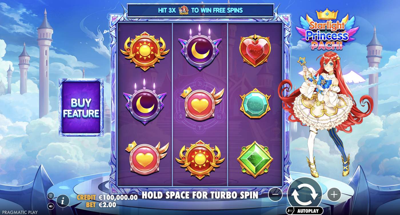Starlight Princess Pachi: image of main menu
