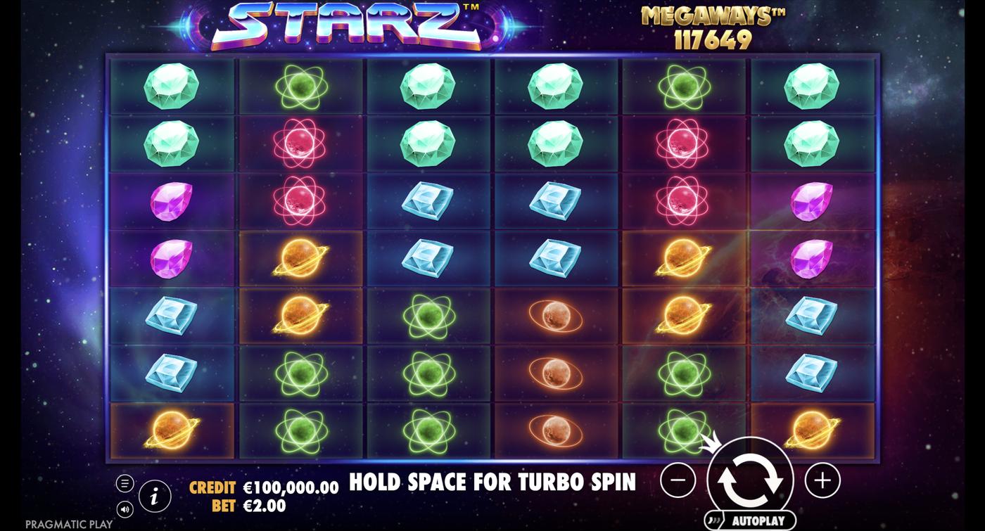 Starz Megaways: image of main menu