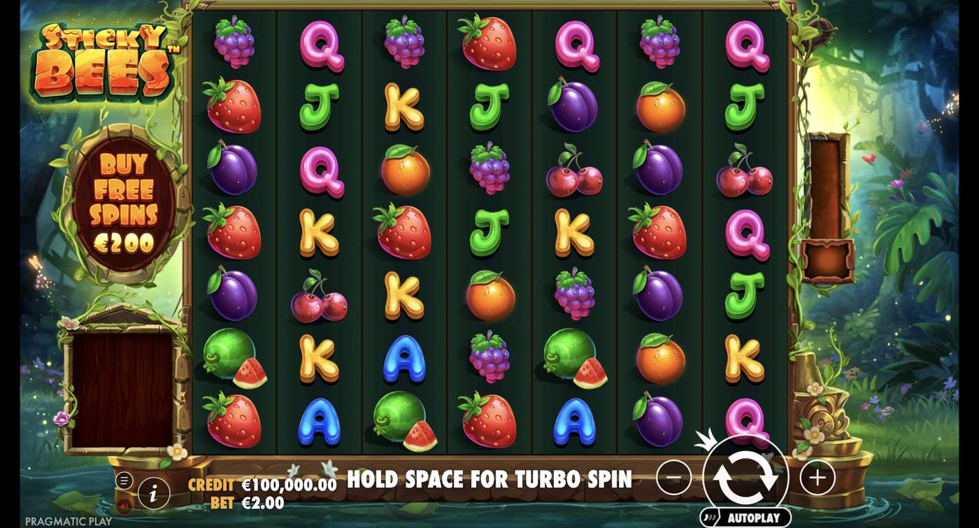 Sticky Bees: image of main menu