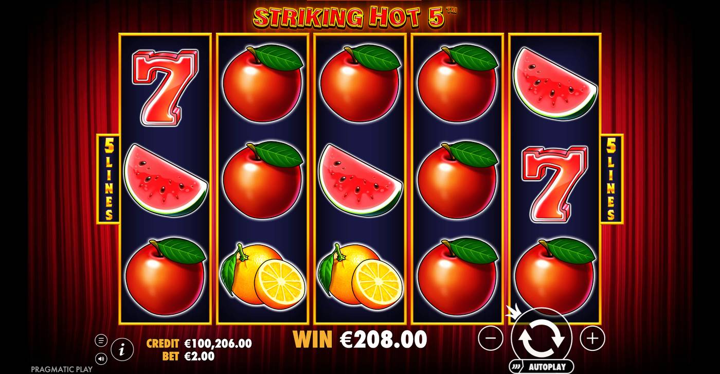 Striking Hot 5: image of winning