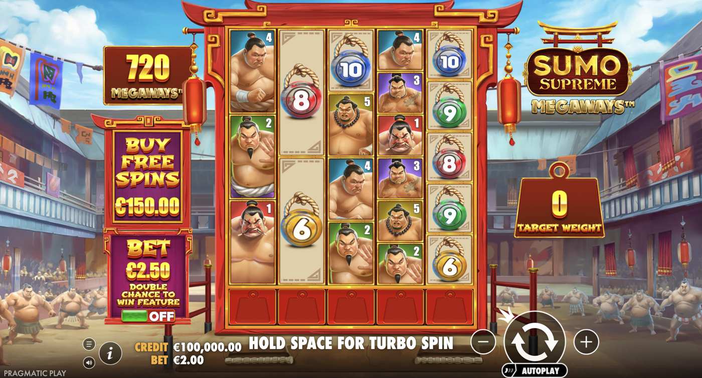 Sumo Supreme Megaways: image of main menu