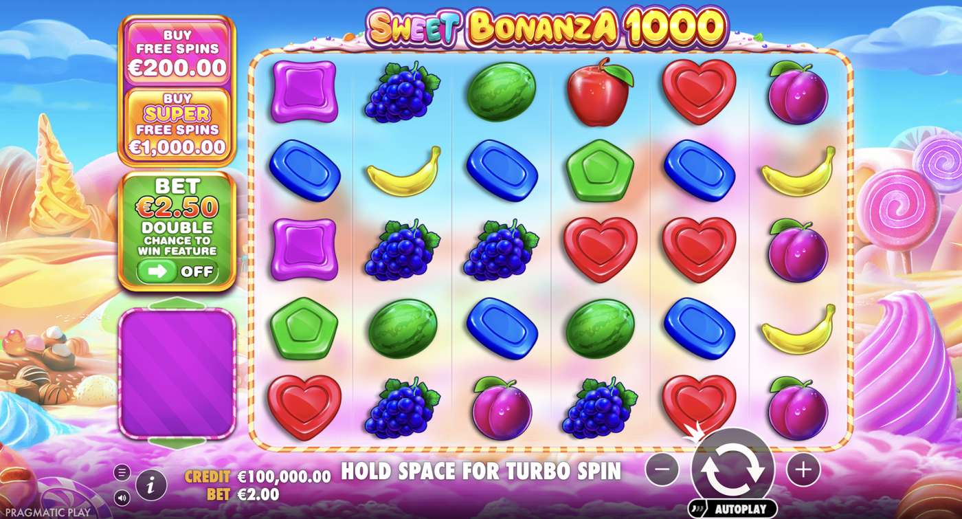 Sweet Bonanza 1000: image of main menu