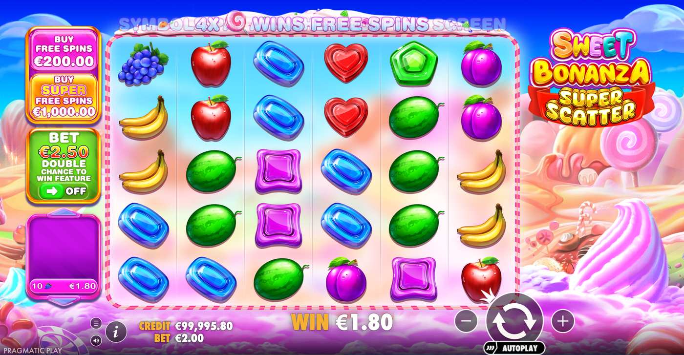 Sweet Bonanza Super Scatter: image of winning