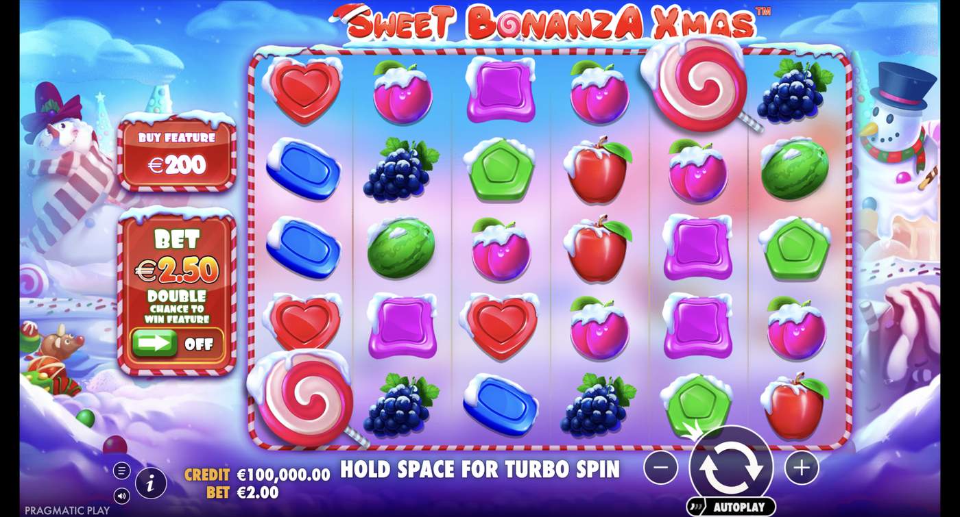 Sweet Bonanza Xmas: image of main menu