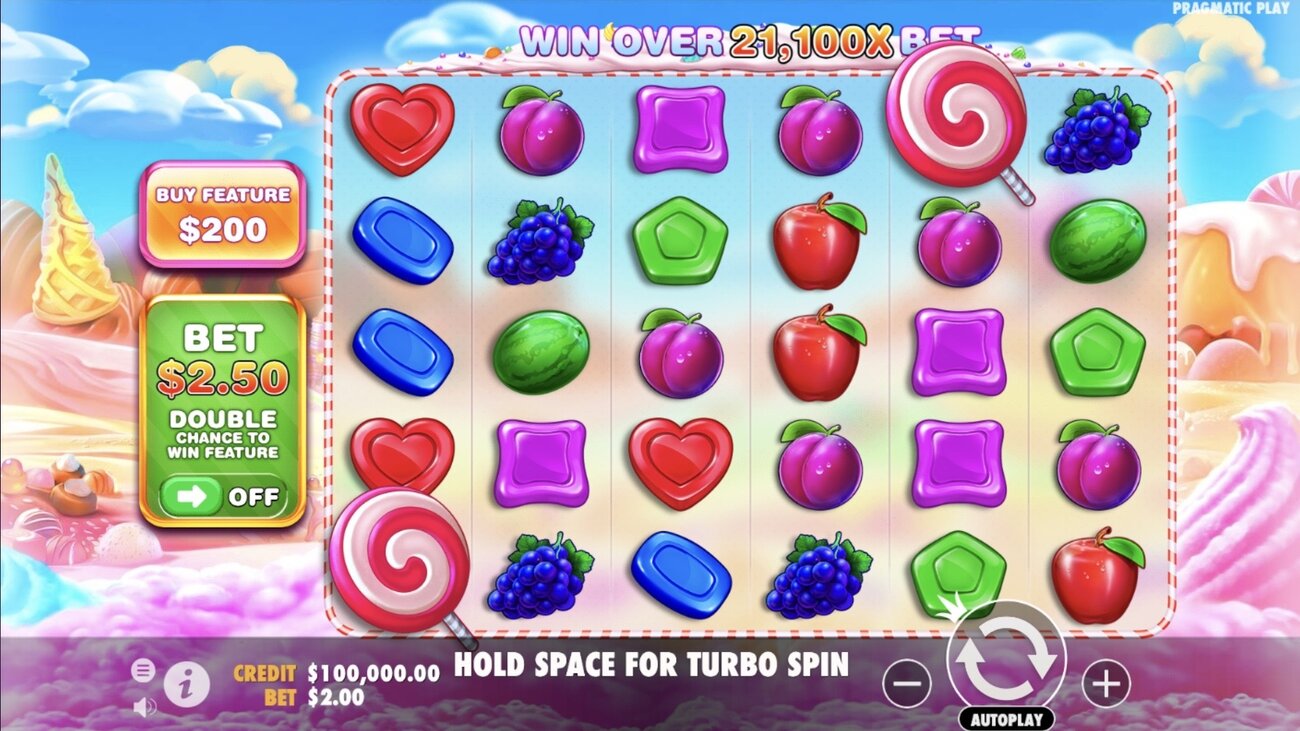 Sweet Bonanza: image of main menu