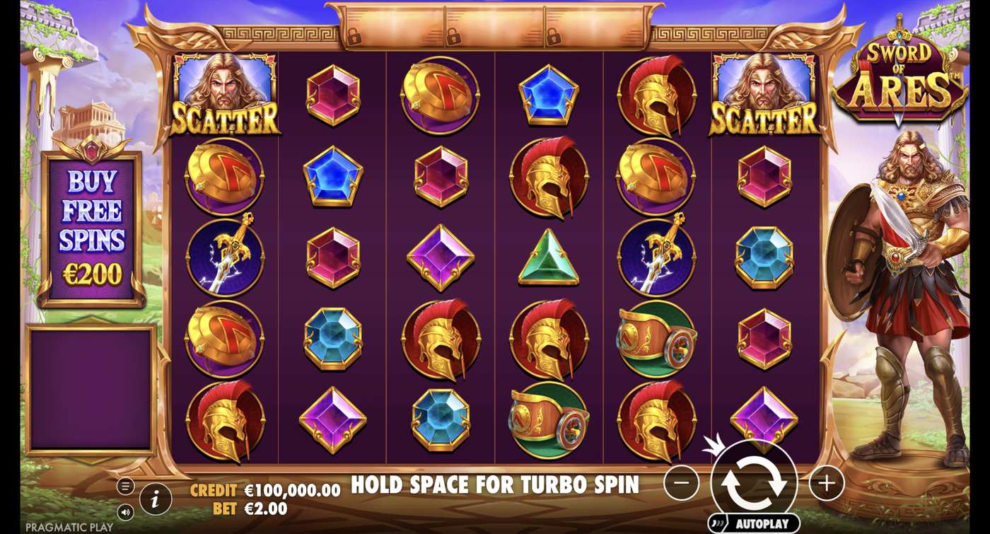 Sword of Ares: image of main menu
