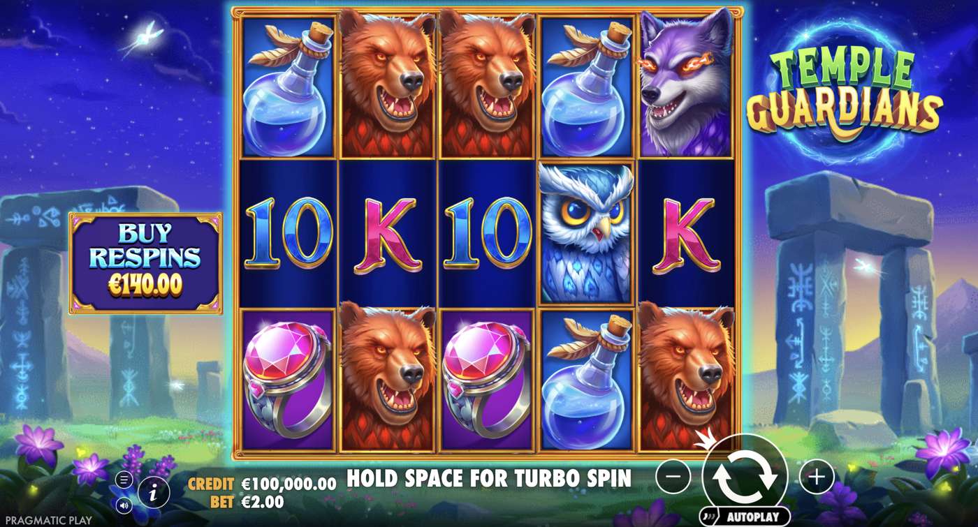 Temple Guardians: image of main menu