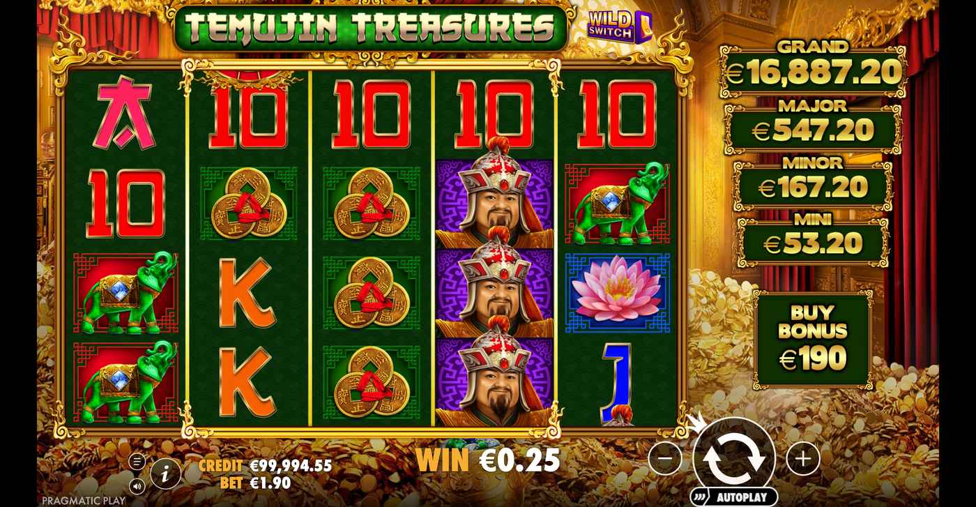 Temujin Treasures: image of winning