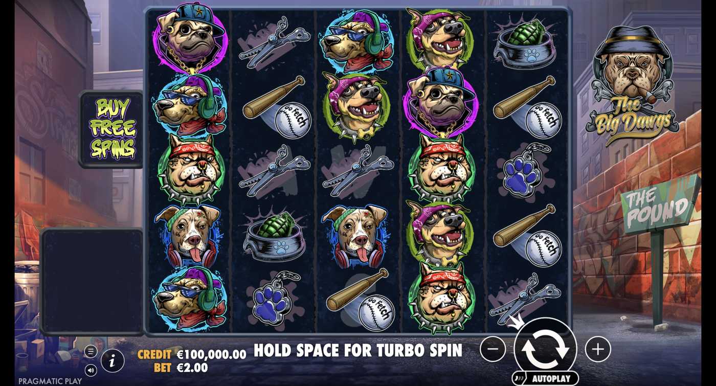 The Big Dawgs: image of main menu