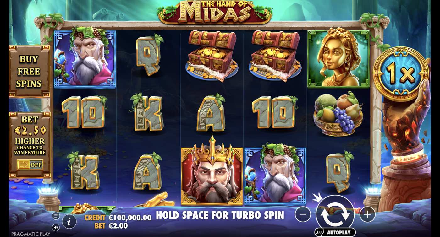 The Hand of Midas: image of main menu