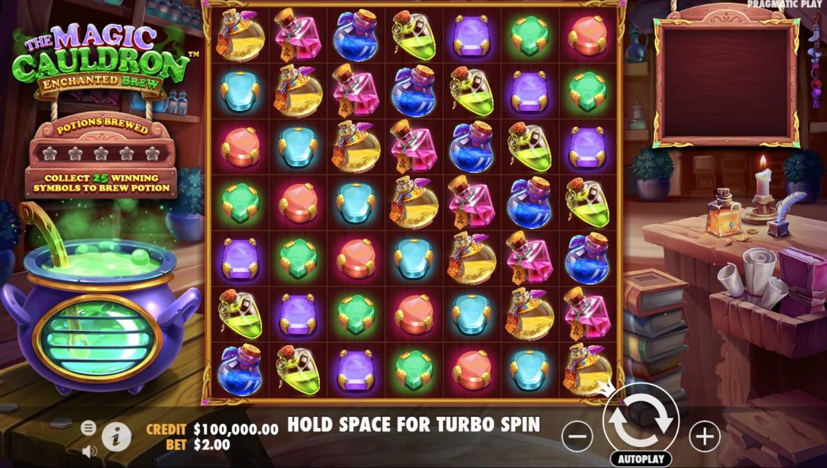 The Magic Cauldron: Enchanted Brew: image of main menu