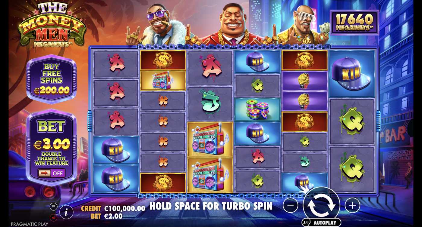 The Money Men Megaways: image of main menu
